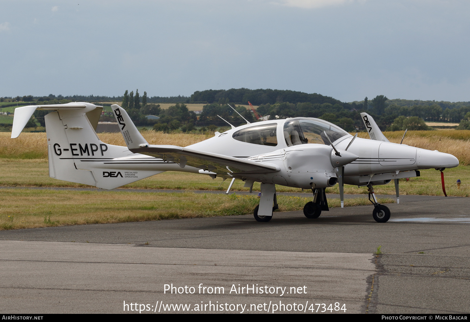 Aircraft Photo of G-EMPP | Diamond DA42 M Twin Star | DEA Specialised Airborne Operations | AirHistory.net #473484