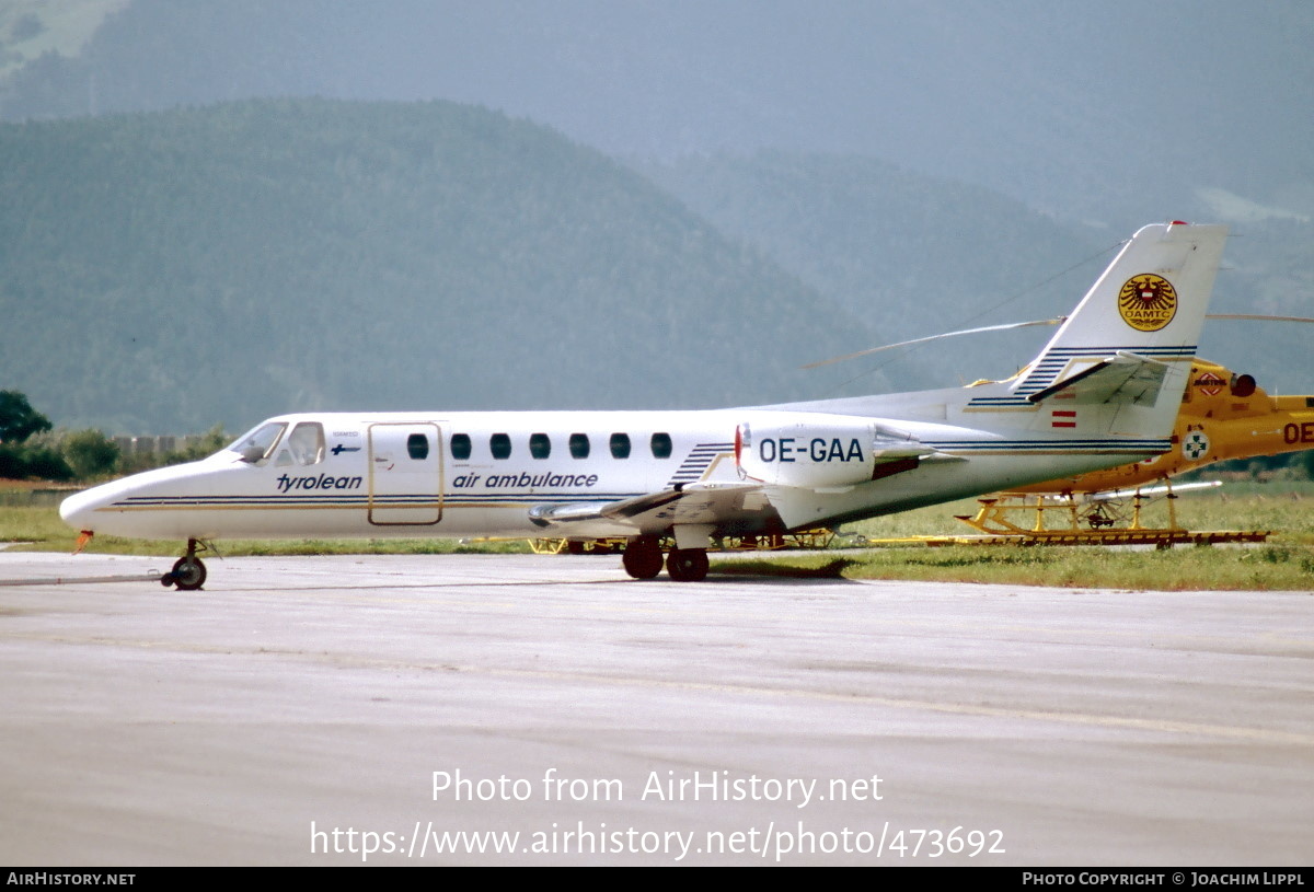 Aircraft Photo of OE-GAA | Cessna 560 Citation V | Tyrolean Air Ambulance | AirHistory.net #473692