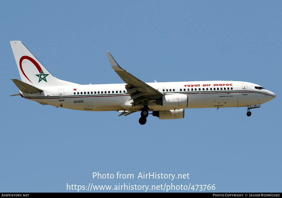 Aircraft Photo of CN-ROR | Boeing 737-8B6 | Royal Air Maroc - RAM | AirHistory.net #473766