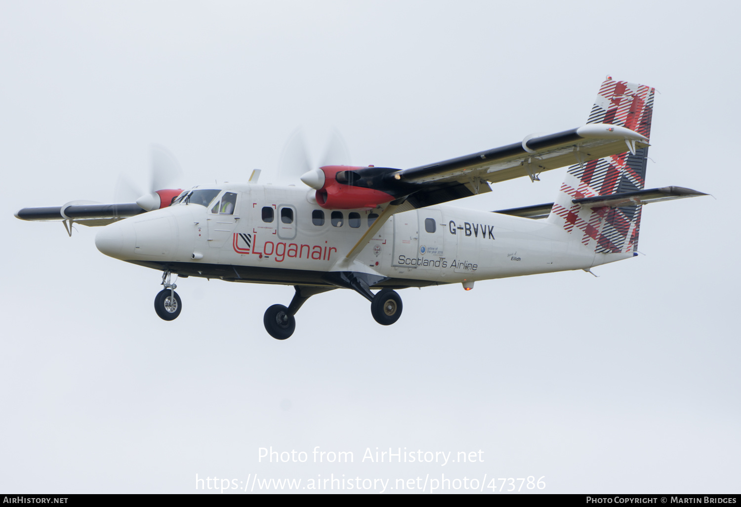 Aircraft Photo of G-BVVK | De Havilland Canada DHC-6-300 Twin Otter | Loganair | AirHistory.net #473786