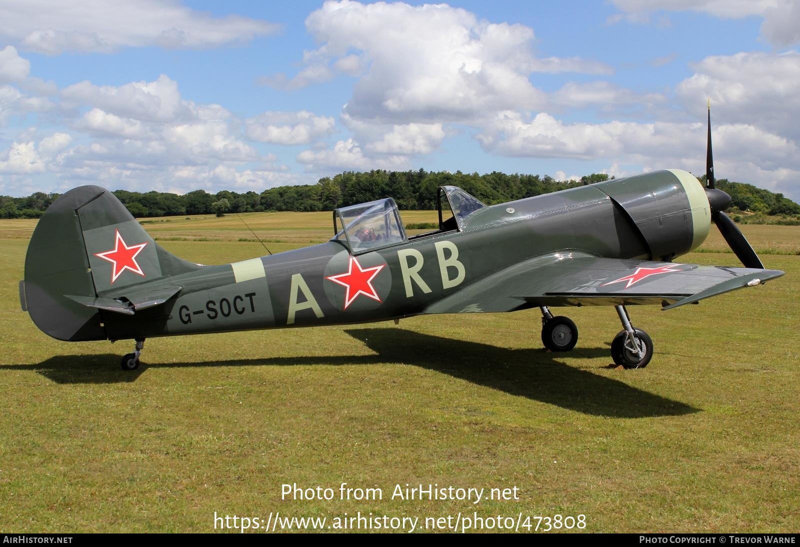 Aircraft Photo of G-SOCT | Yakovlev Yak-50 | Russia - Air Force | AirHistory.net #473808