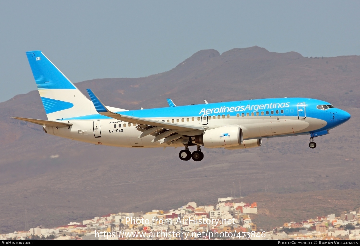 Aircraft Photo of LV-CXN | Boeing 737-7Q8 | Aerolíneas Argentinas | AirHistory.net #473846