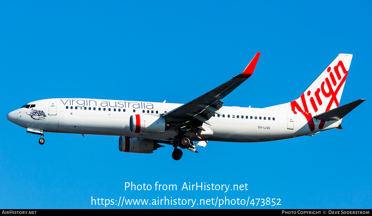 Aircraft Photo of VH-IJW | Boeing 737-8SA | Virgin Australia Airlines | AirHistory.net #473852