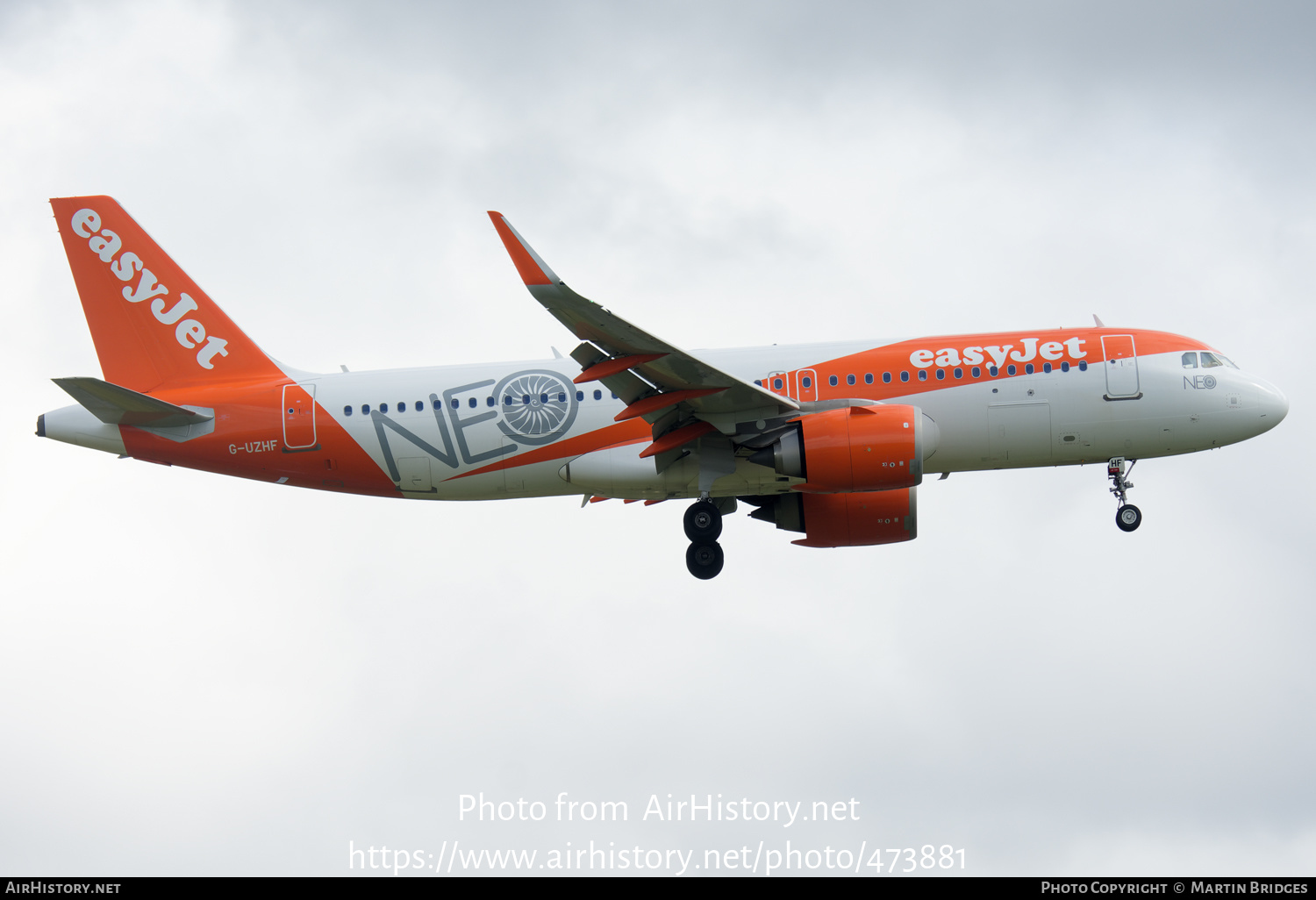 Aircraft Photo of G-UZHF | Airbus A320-251N | EasyJet | AirHistory.net #473881