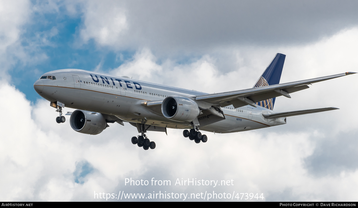 Aircraft Photo of N27015 | Boeing 777-224/ER | United Airlines | AirHistory.net #473944