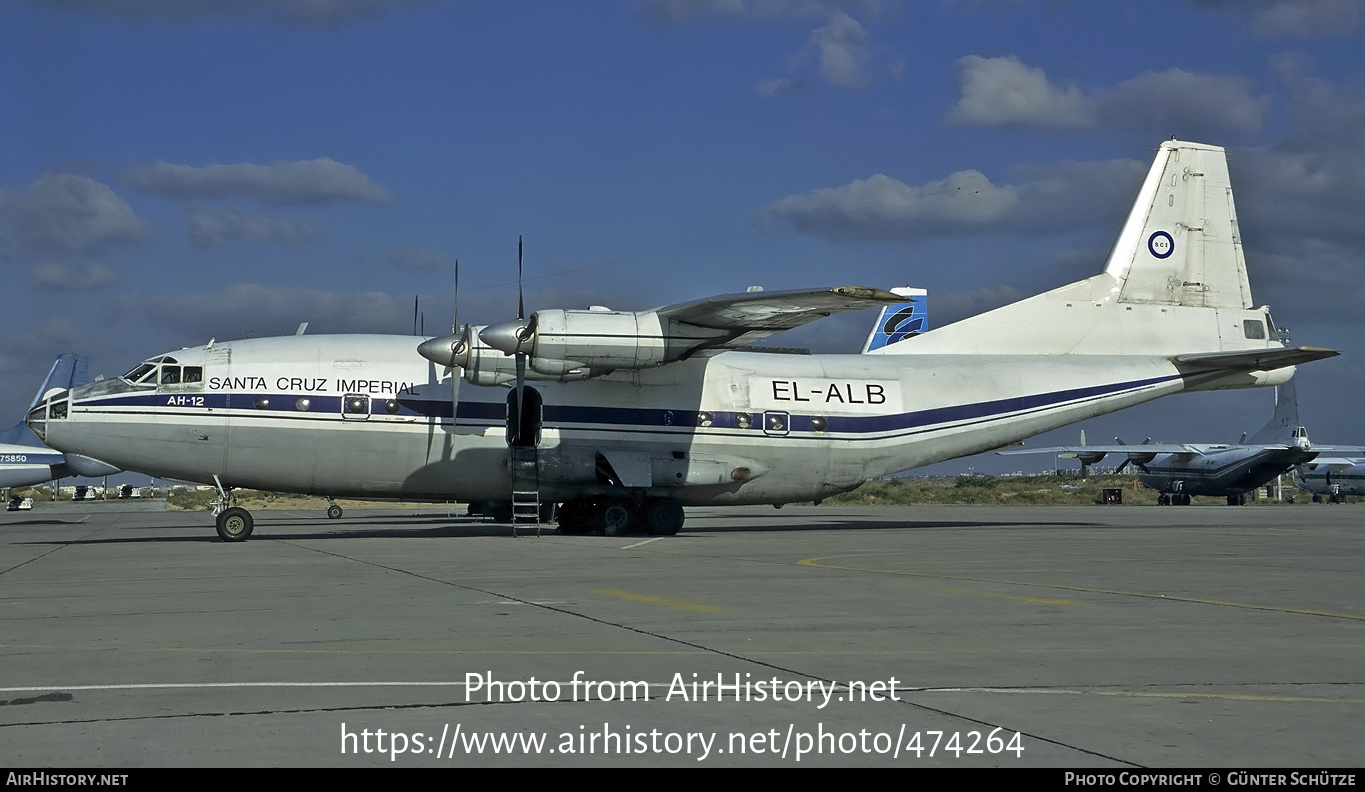 Aircraft Photo of EL-ALB | Antonov An-12TBP | Santa Cruz Imperial - SCI | AirHistory.net #474264