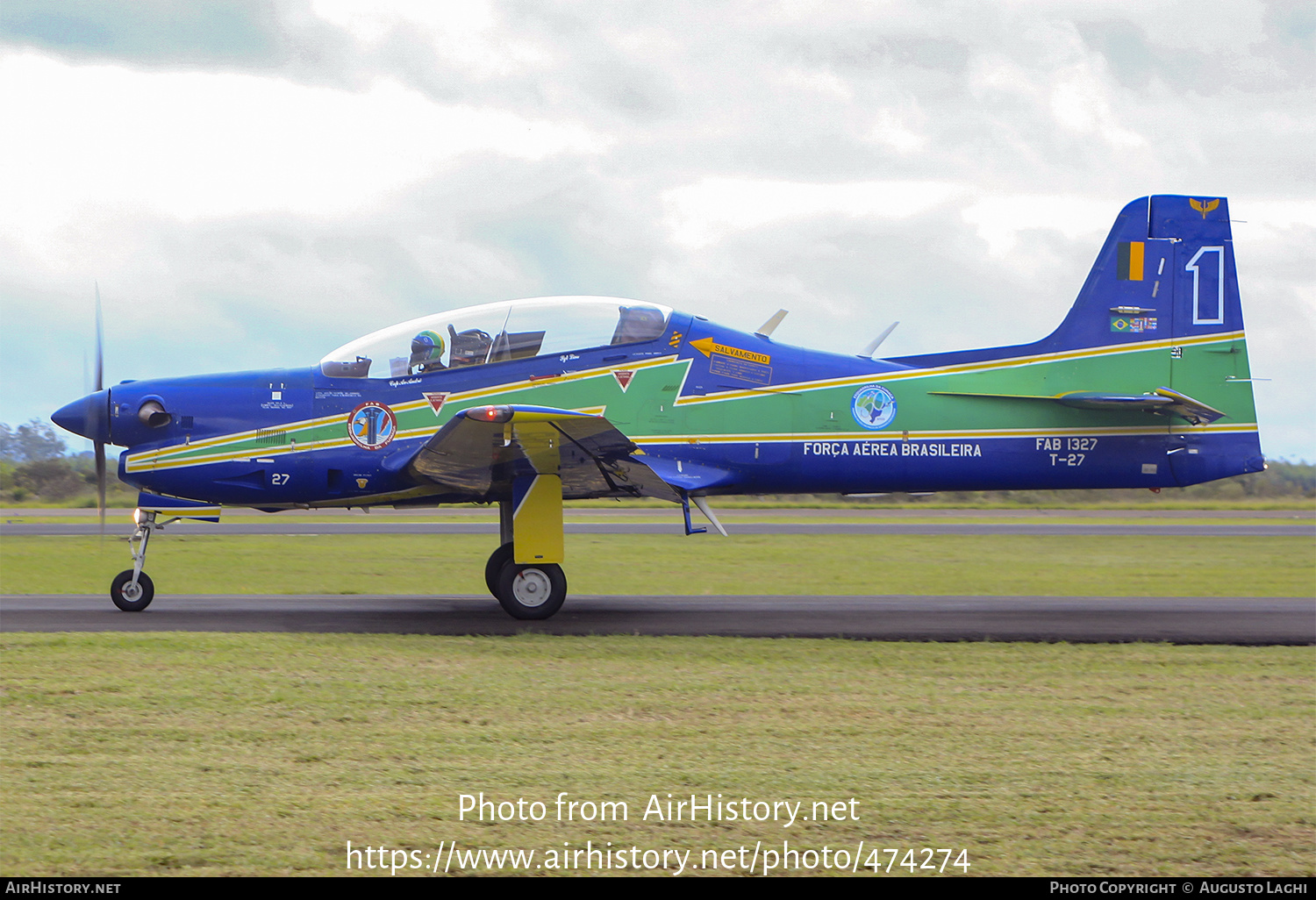 Aircraft Photo of 1327 | Embraer T-27 Tucano | Brazil - Air Force | AirHistory.net #474274