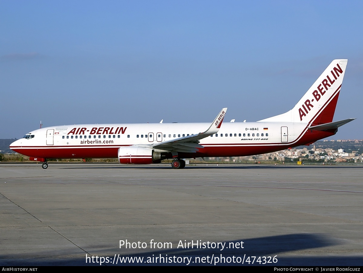 Aircraft Photo of D-ABAC | Boeing 737-86J | Air Berlin | AirHistory.net #474326