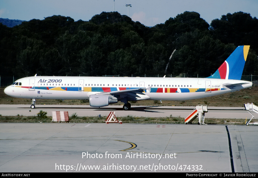 Aircraft Photo of G-OOAF | Airbus A321-211 | Air 2000 | AirHistory.net #474332