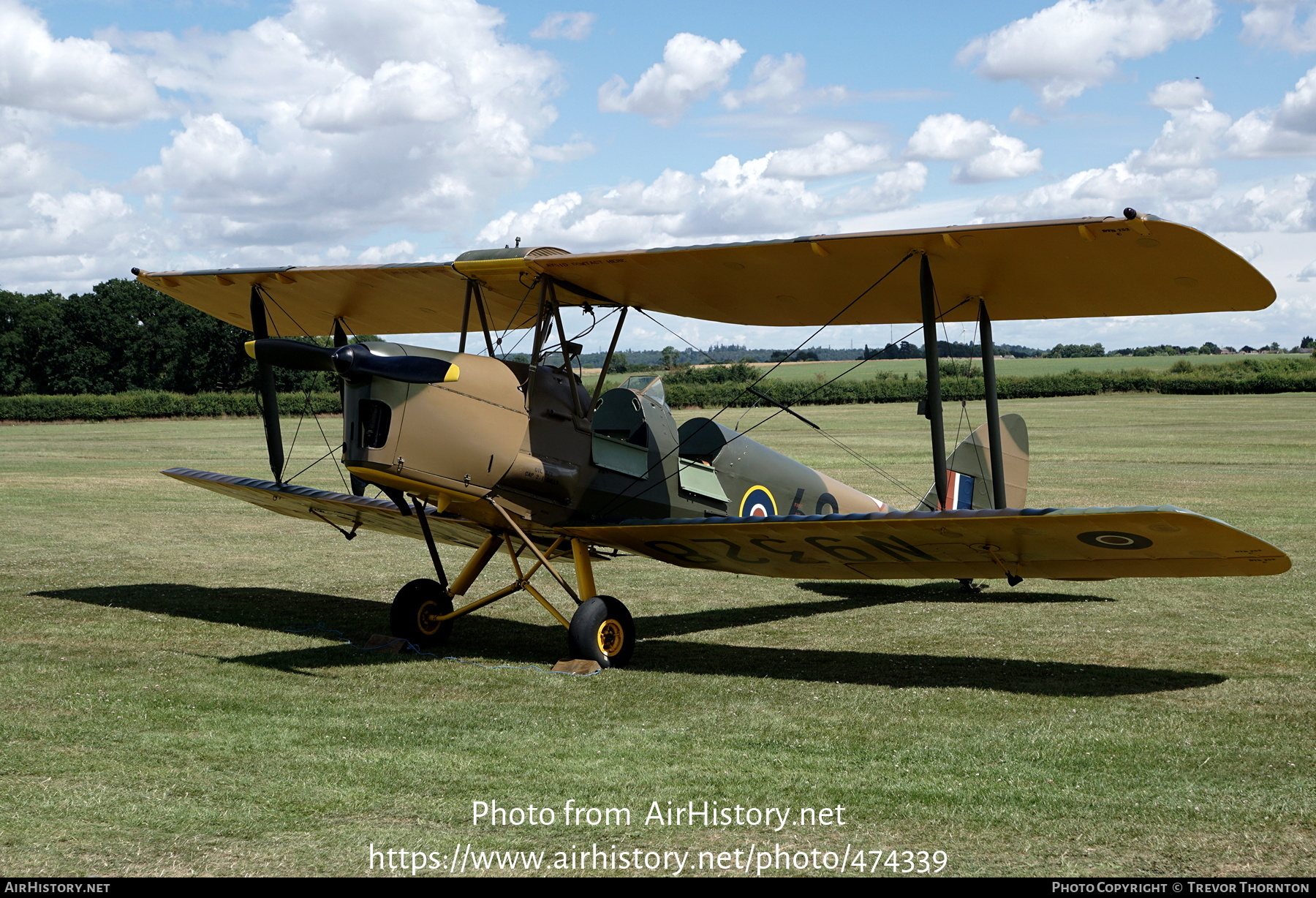 Aircraft Photo of G-ALWS / N9328 | De Havilland D.H. 82A Tiger Moth | UK - Air Force | AirHistory.net #474339