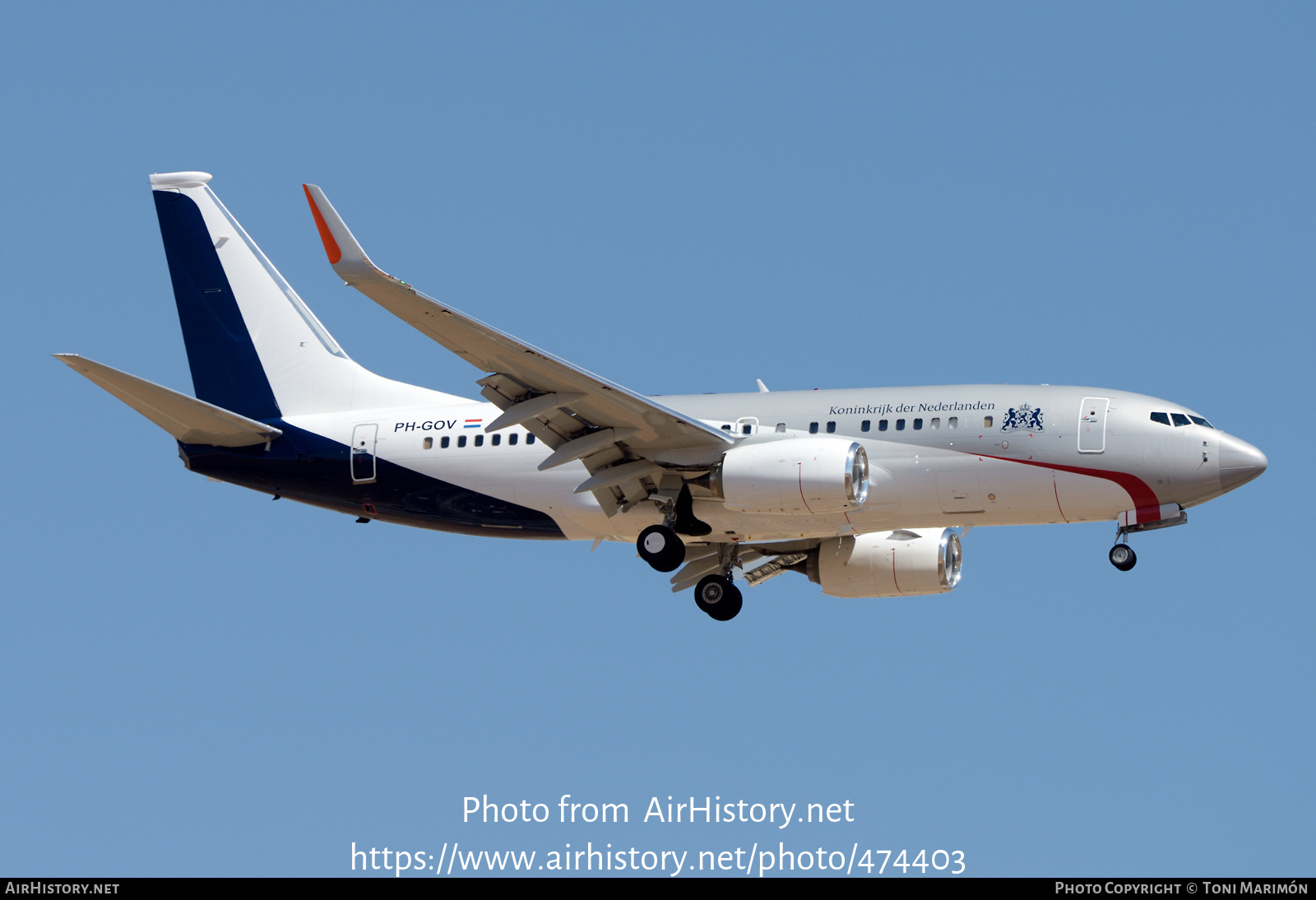 Aircraft Photo of PH-GOV | Boeing 737-700 BBJ | Netherlands Government | AirHistory.net #474403