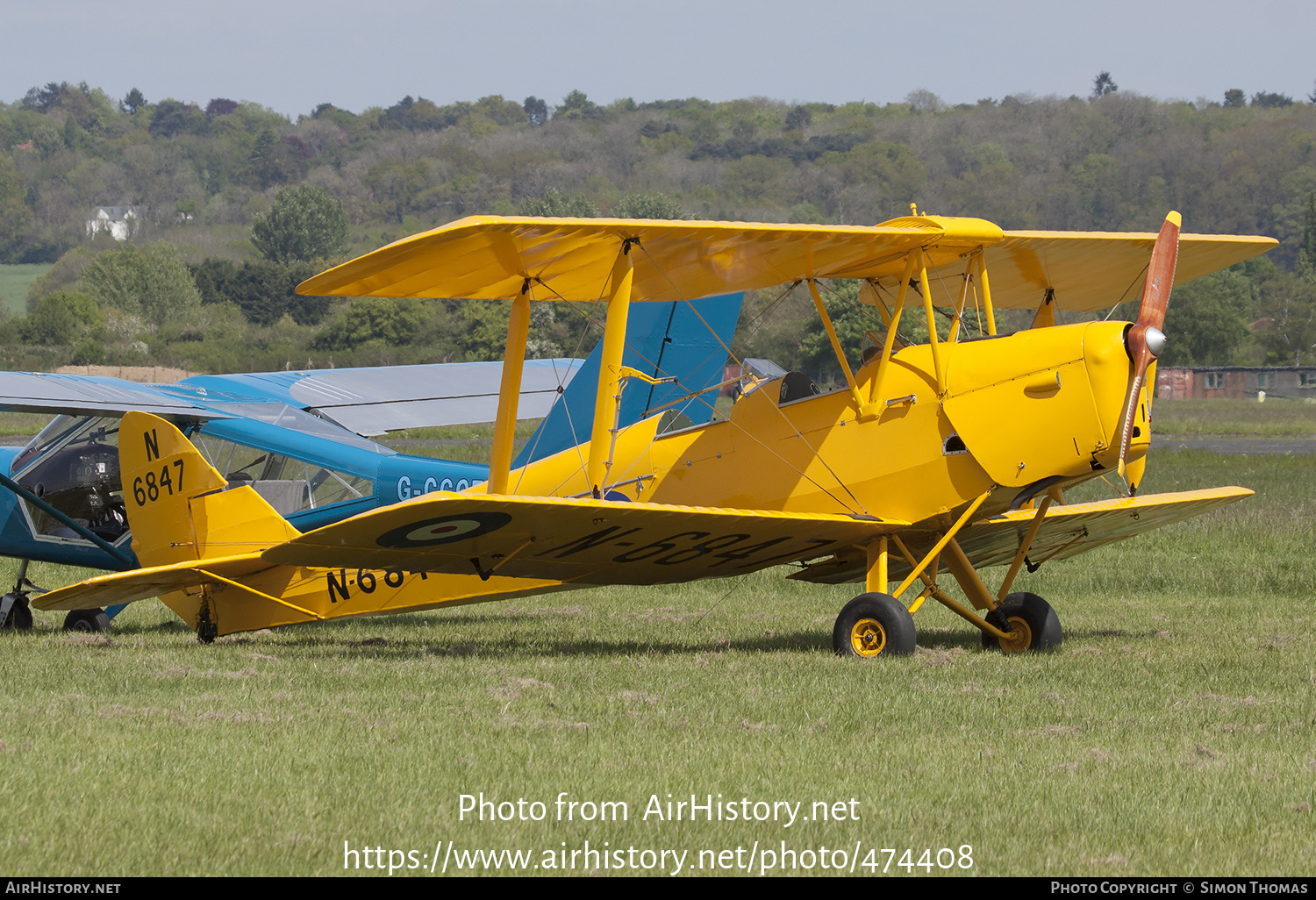 Aircraft Photo of G-APAL / N-6847 | De Havilland D.H. 82A Tiger Moth II | UK - Air Force | AirHistory.net #474408