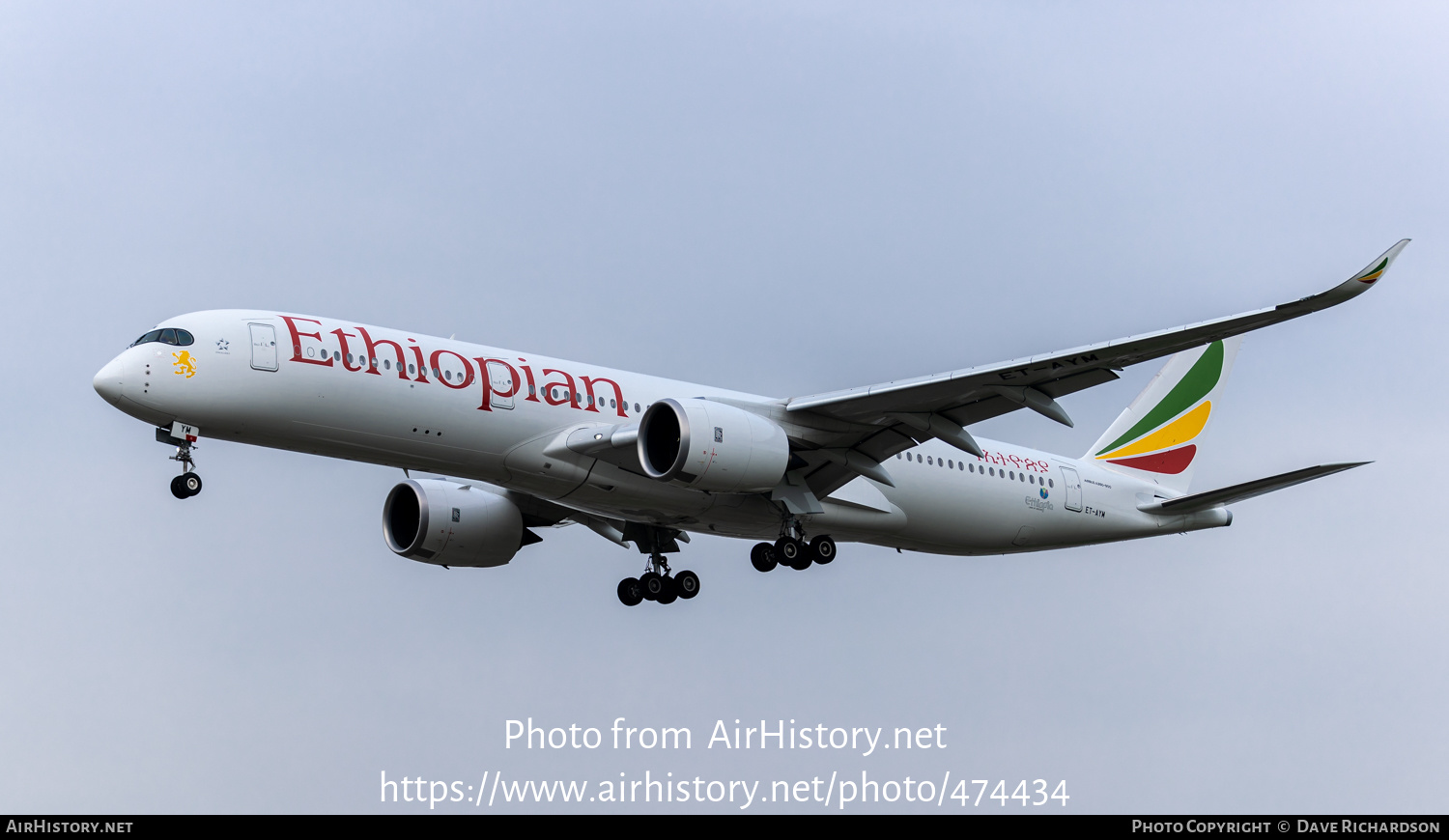 Aircraft Photo of ET-AYM | Airbus A350-941 | Ethiopian Airlines | AirHistory.net #474434