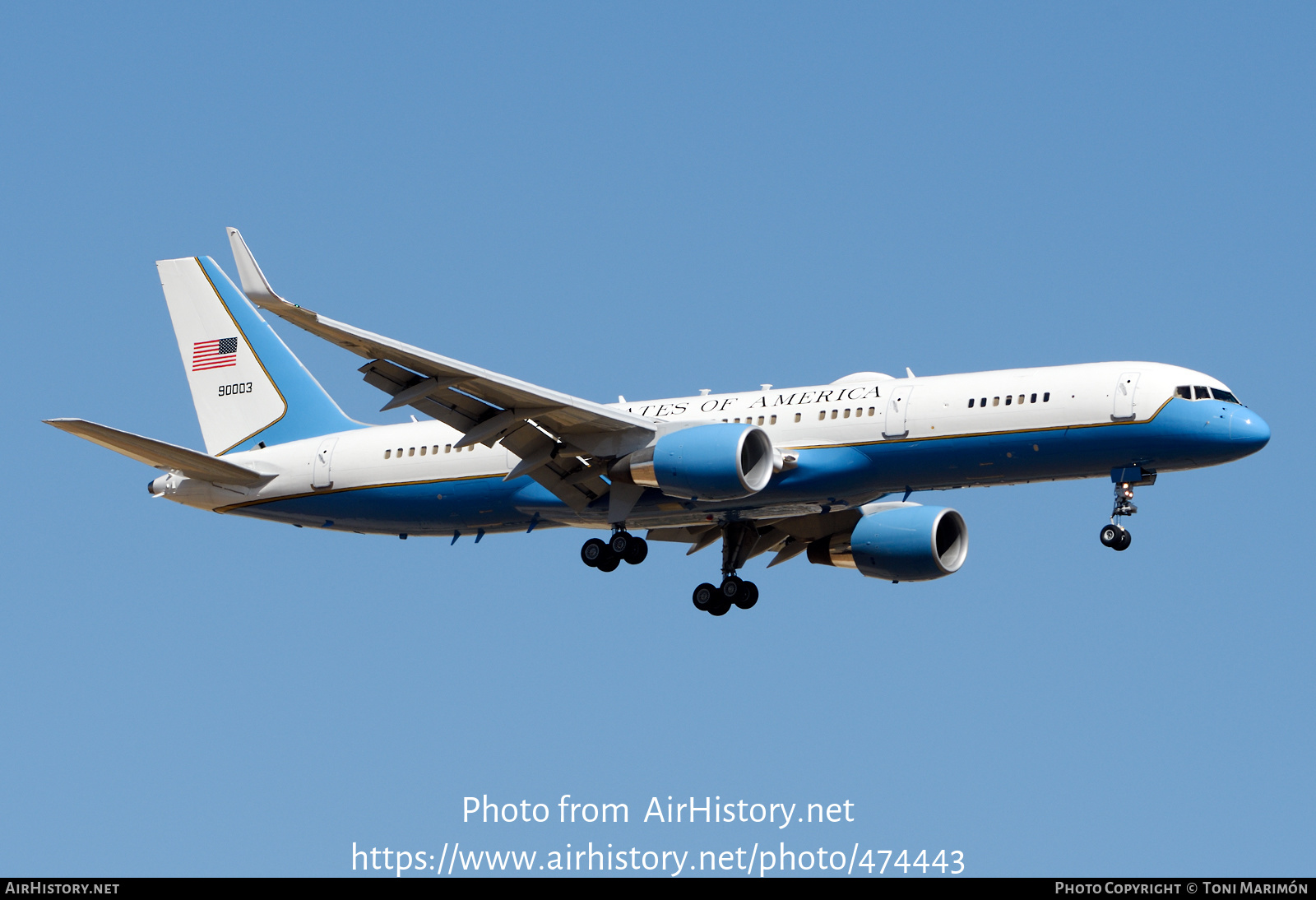 Aircraft Photo of 99-0003 / 90003 | Boeing C-32A (757-200) | USA - Air Force | AirHistory.net #474443