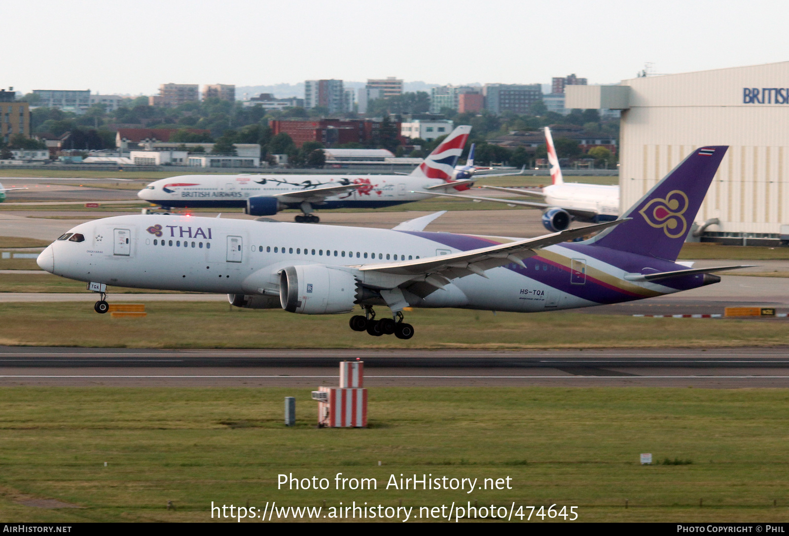 Aircraft Photo Of HS-TQA | Boeing 787-8 Dreamliner | Thai Airways ...