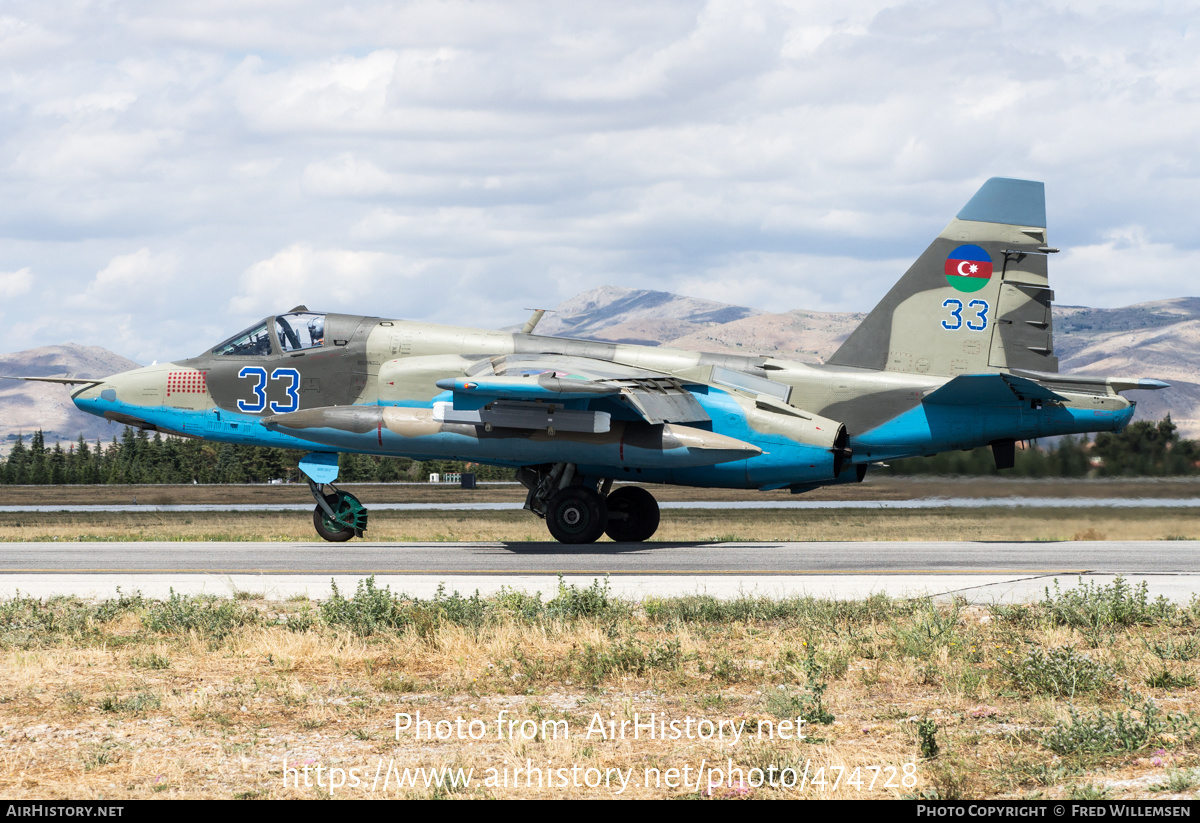 Aircraft Photo of 33 blue | Sukhoi Su-25 | Azerbaijan - Air Force | AirHistory.net #474728