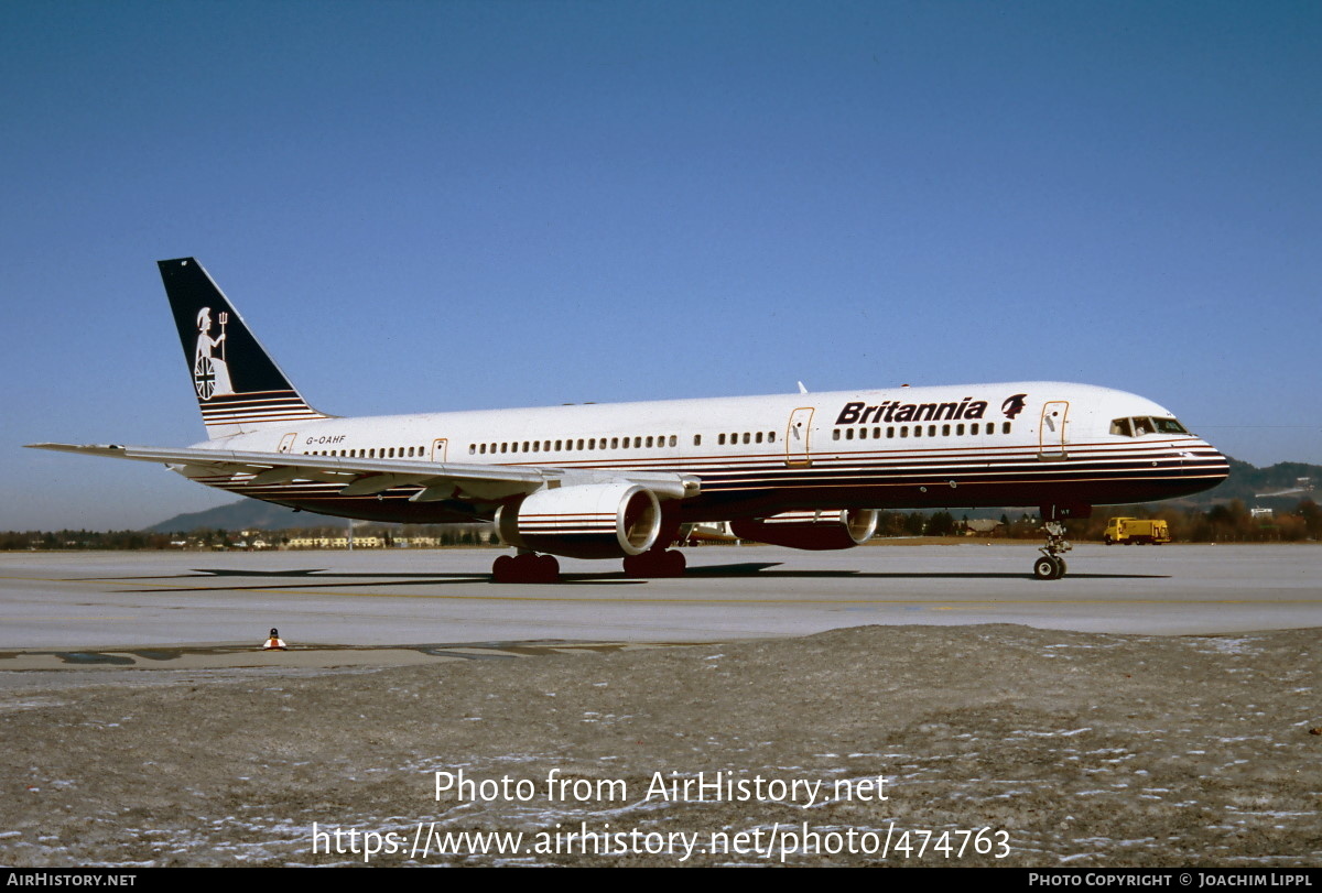 Aircraft Photo of G-OAHF | Boeing 757-27B | Britannia Airways | AirHistory.net #474763