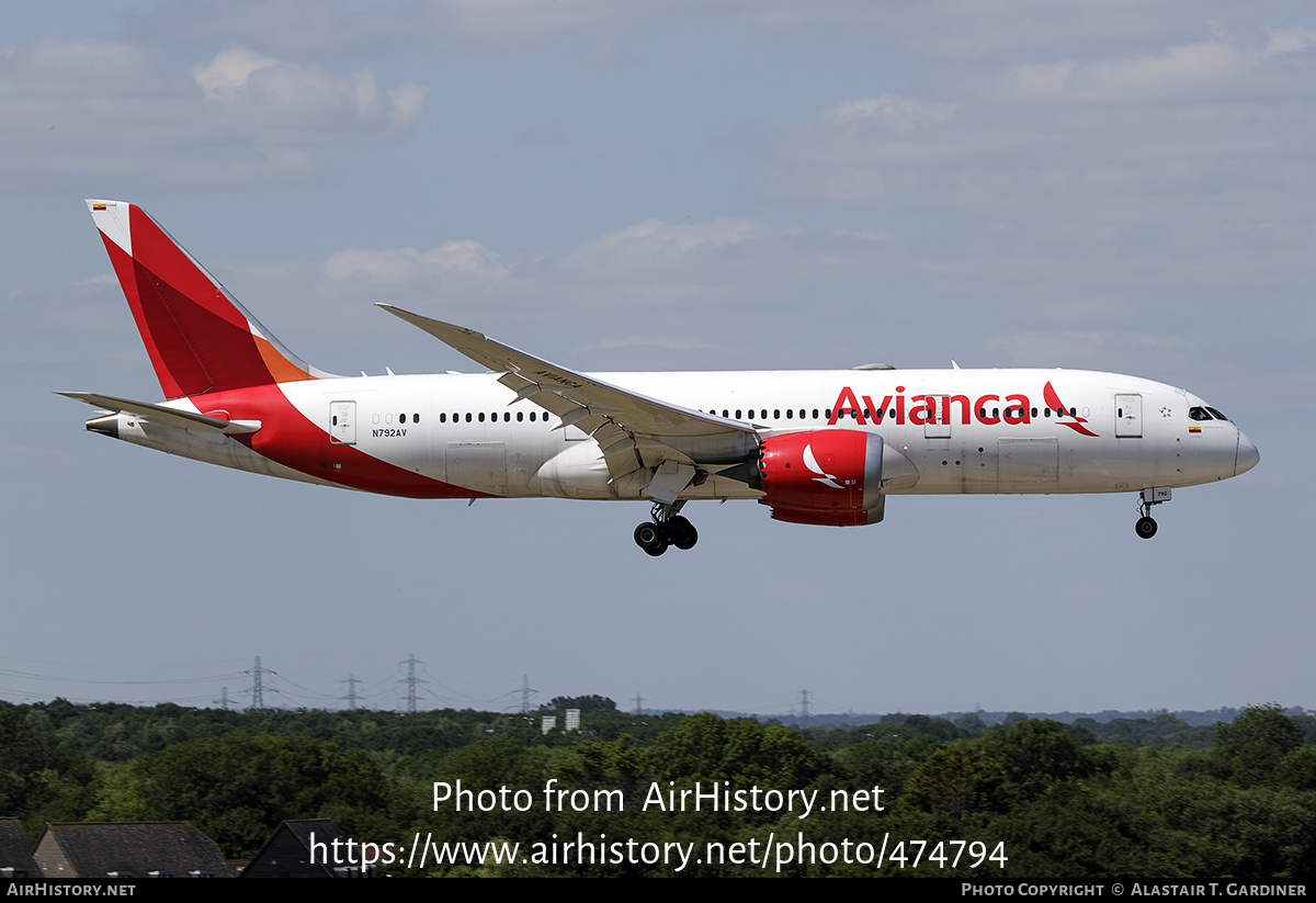 Aircraft Photo of N792AV | Boeing 787-8 Dreamliner | Avianca | AirHistory.net #474794