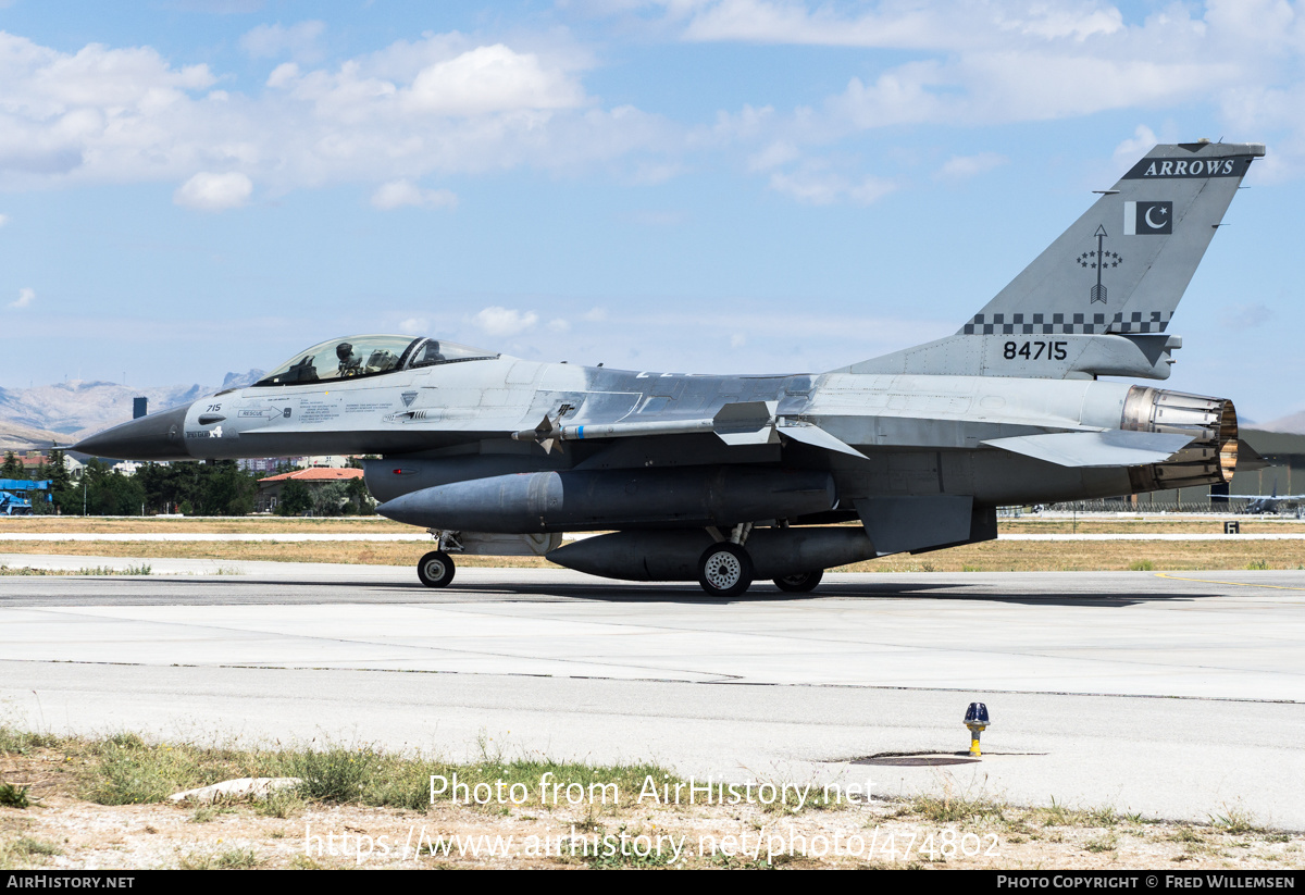 Aircraft Photo of 84715 | General Dynamics F-16A Fighting Falcon | Pakistan - Air Force | AirHistory.net #474802