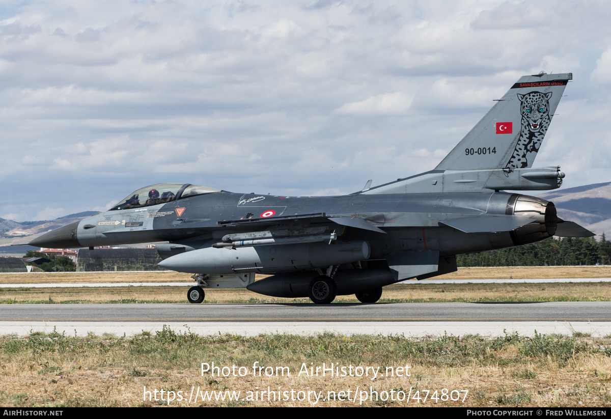 Aircraft Photo of 90-0014 | Lockheed Martin F-16C Fighting Falcon | Turkey - Air Force | AirHistory.net #474807