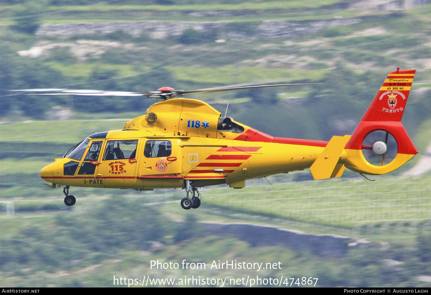 Aircraft Photo of I-PATE | Aerospatiale AS-365N-3 Dauphin 2 | Vigili del Fuoco Trento | AirHistory.net #474867