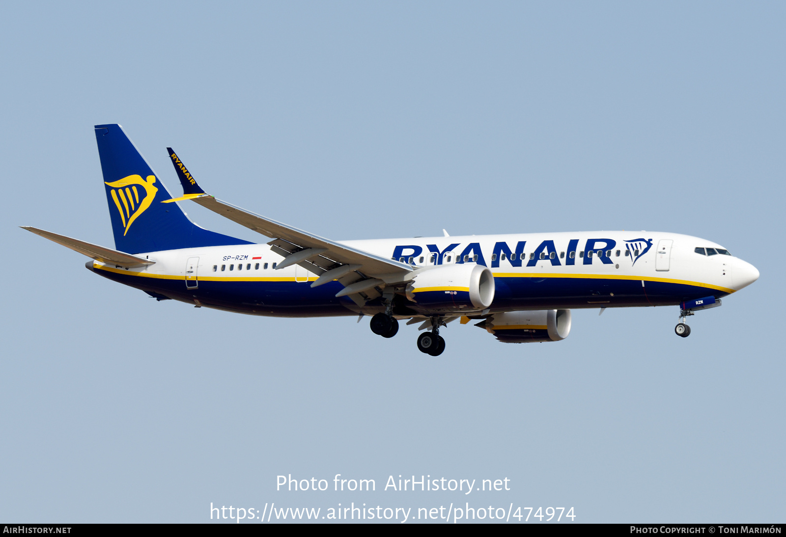 Aircraft Photo of SP-RZM | Boeing 737-8200 Max 200 | Ryanair | AirHistory.net #474974