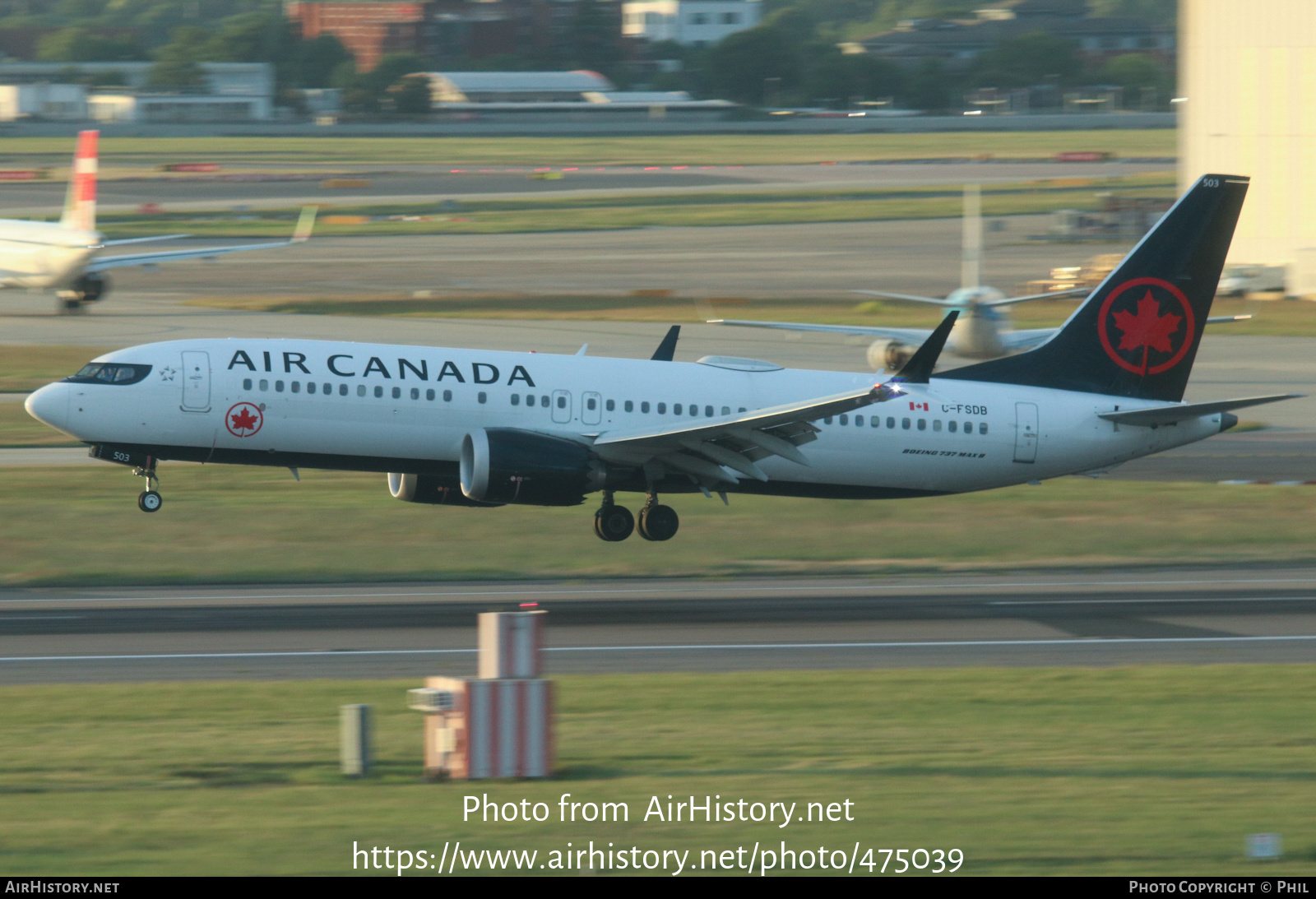 Aircraft Photo of C-FSDB | Boeing 737-8 Max 8 | Air Canada | AirHistory.net #475039