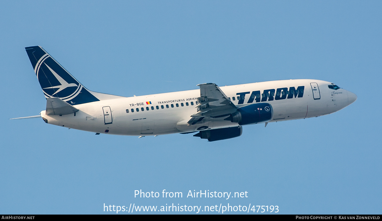 Aircraft Photo of YR-BGE | Boeing 737-38J | TAROM - Transporturile Aeriene Române | AirHistory.net #475193