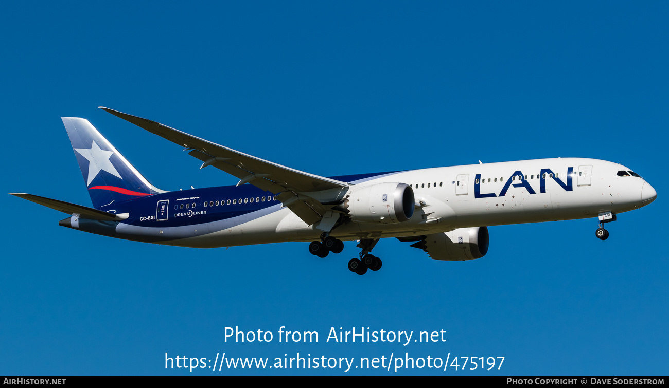 Aircraft Photo of CC-BGI | Boeing 787-9 Dreamliner | LAN Airlines - Línea Aérea Nacional | AirHistory.net #475197