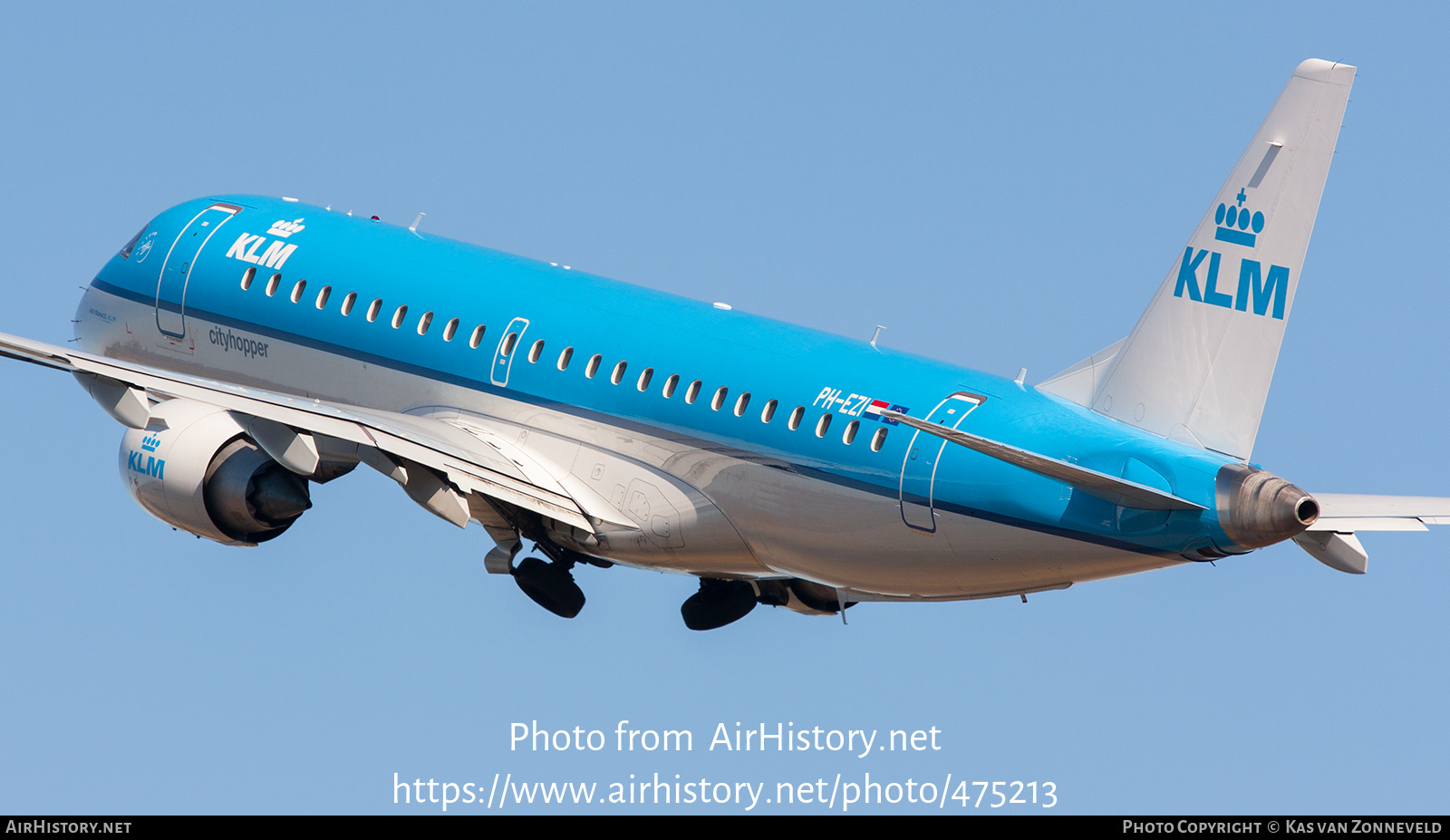 Aircraft Photo of PH-EZI | Embraer 190STD (ERJ-190-100STD) | KLM Cityhopper | AirHistory.net #475213