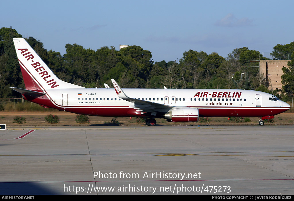 Aircraft Photo of D-ABAF | Boeing 737-86J | Air Berlin | AirHistory.net #475273