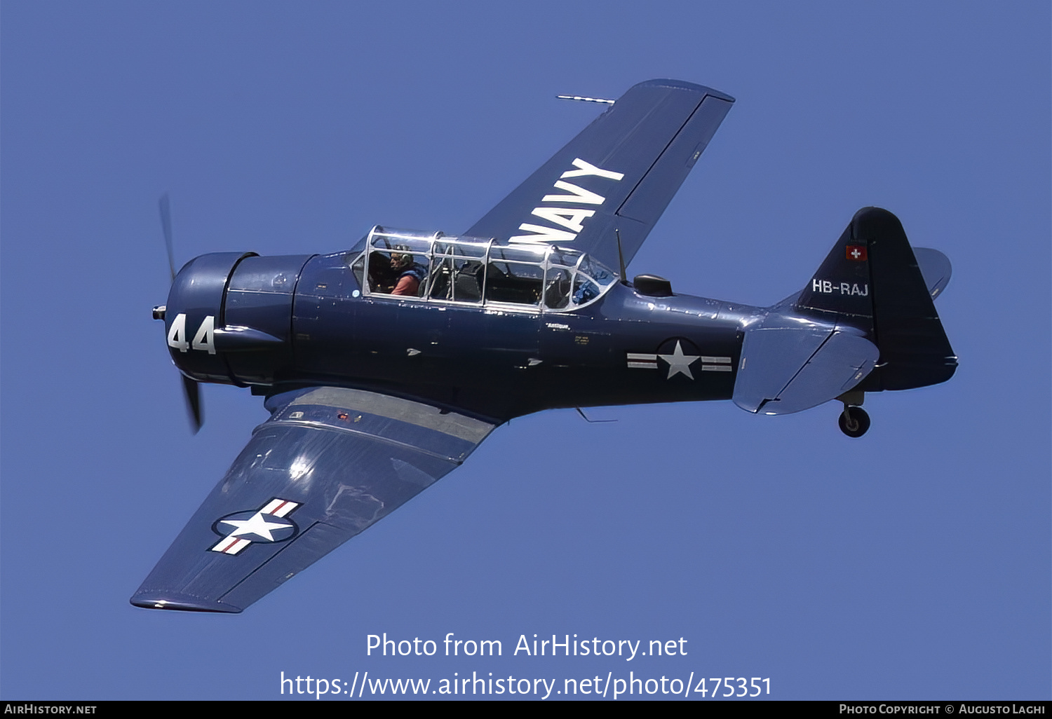 Aircraft Photo of HB-RAJ | North American T-6J Texan | USA - Navy | AirHistory.net #475351