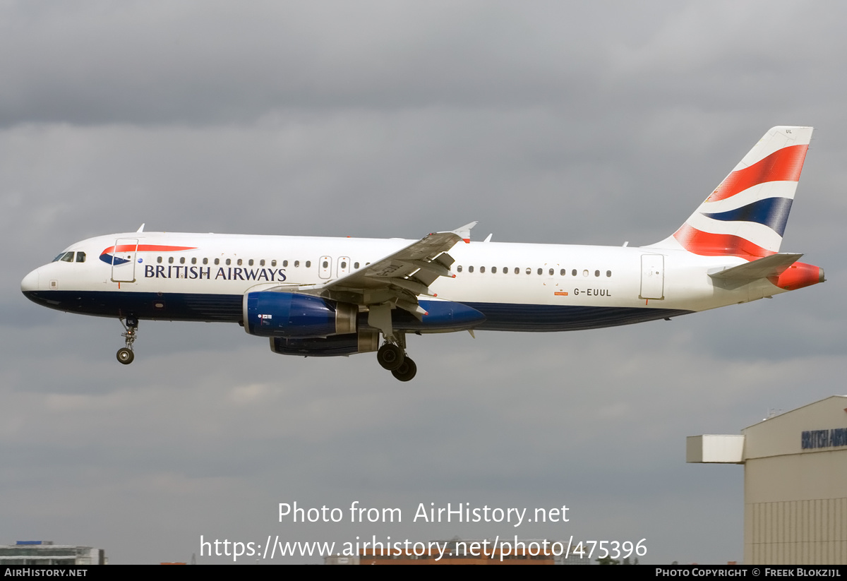 Aircraft Photo of G-EUUL | Airbus A320-232 | British Airways | AirHistory.net #475396