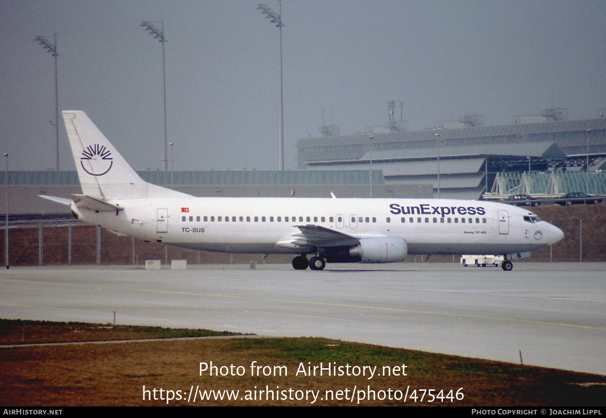 Aircraft Photo of TC-SUS | Boeing 737-430 | SunExpress | AirHistory.net #475446