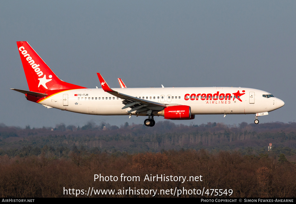 Aircraft Photo of TC-TJR | Boeing 737-82R | Corendon Airlines | AirHistory.net #475549