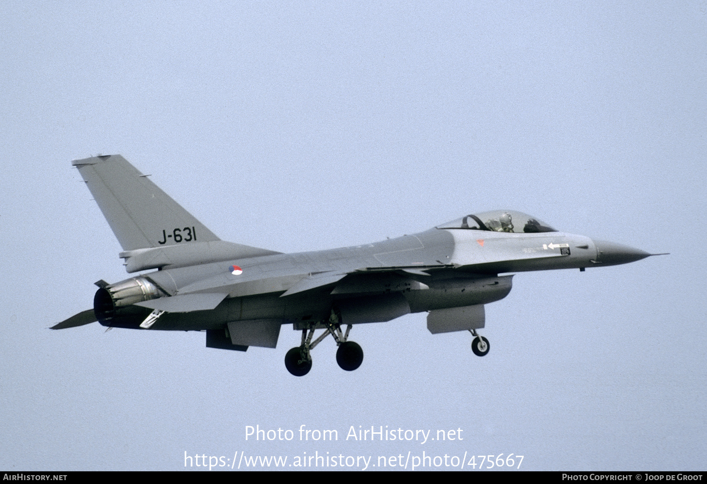 Aircraft Photo of J-631 | General Dynamics F-16A(R) Fighting Falcon | Netherlands - Air Force | AirHistory.net #475667