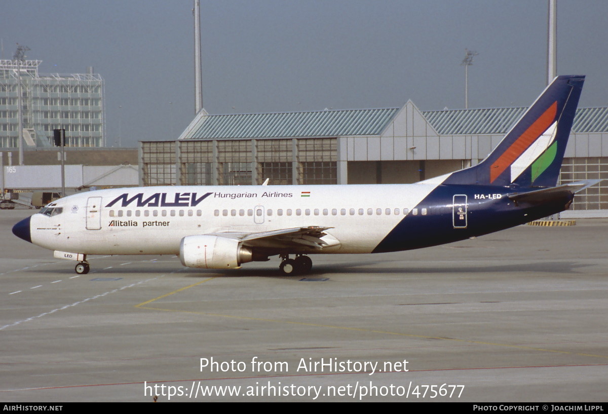 Aircraft Photo of HA-LED | Boeing 737-3Y0 | Malév - Hungarian Airlines | AirHistory.net #475677