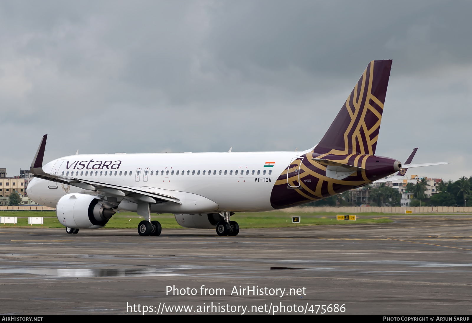 Aircraft Photo of VT-TQA | Airbus A320-251N | Vistara | AirHistory.net #475686