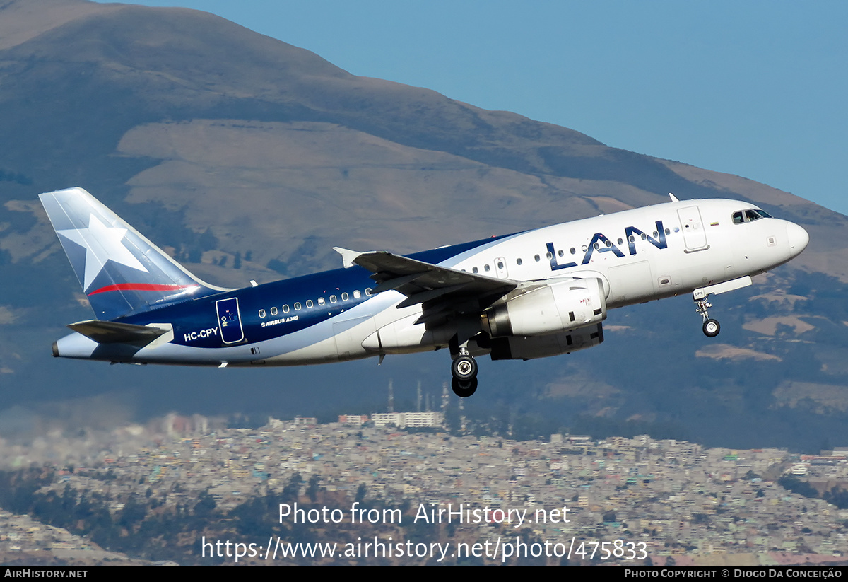 Aircraft Photo of HC-CPY | Airbus A319-132 | LAN Airlines - Línea Aérea Nacional | AirHistory.net #475833