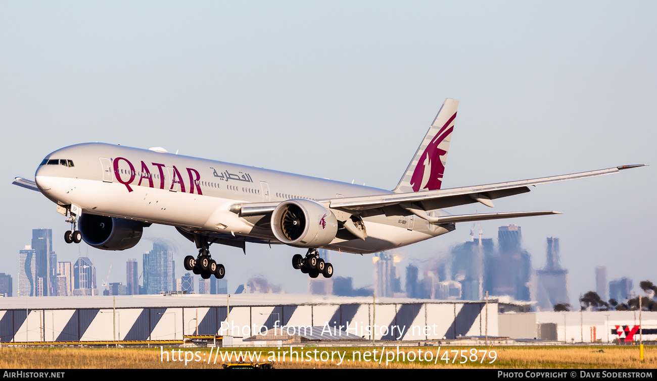 Aircraft Photo of A7-BEP | Boeing 777-300/ER | Qatar Airways | AirHistory.net #475879