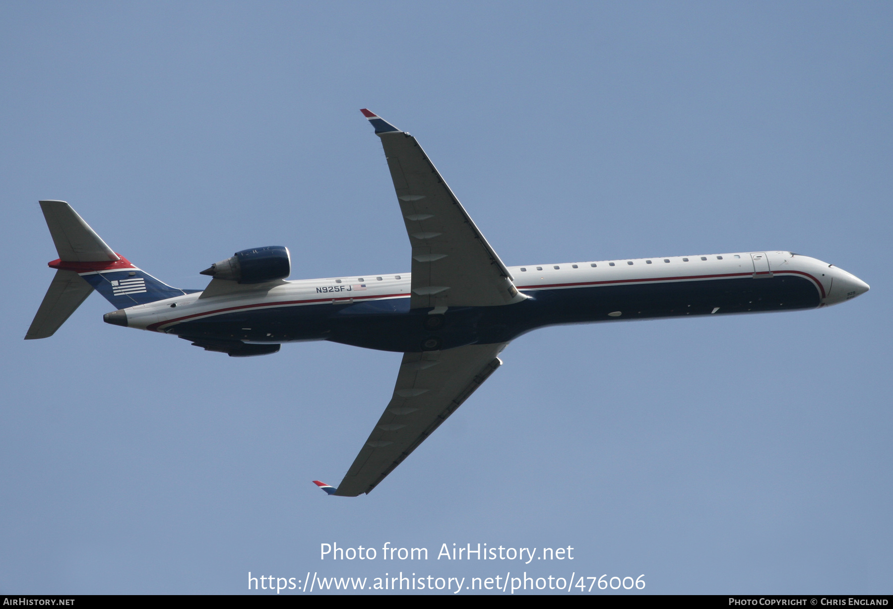 Aircraft Photo of N925FJ | Bombardier CRJ-900LR (CL-600-2D24) | US Airways Express | AirHistory.net #476006