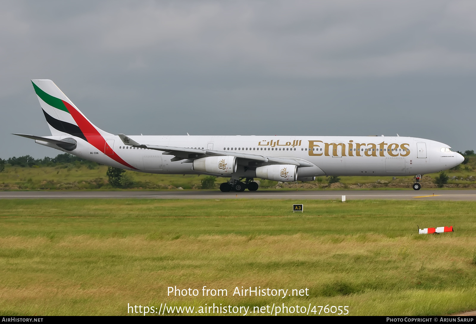 Aircraft Photo of A6-ERN | Airbus A340-313 | Emirates | AirHistory.net #476055