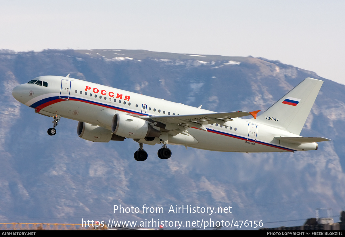 Aircraft Photo of VQ-BAV | Airbus A319-111 | Rossiya - Russian Airlines | AirHistory.net #476156