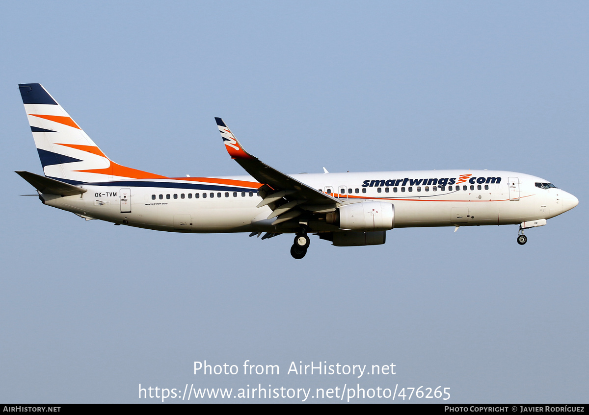 Aircraft Photo of OK-TVM | Boeing 737-8FN | Smartwings | AirHistory.net #476265