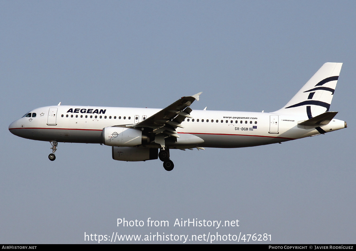 Aircraft Photo of SX-DGB | Airbus A320-232 | Aegean Airlines | AirHistory.net #476281