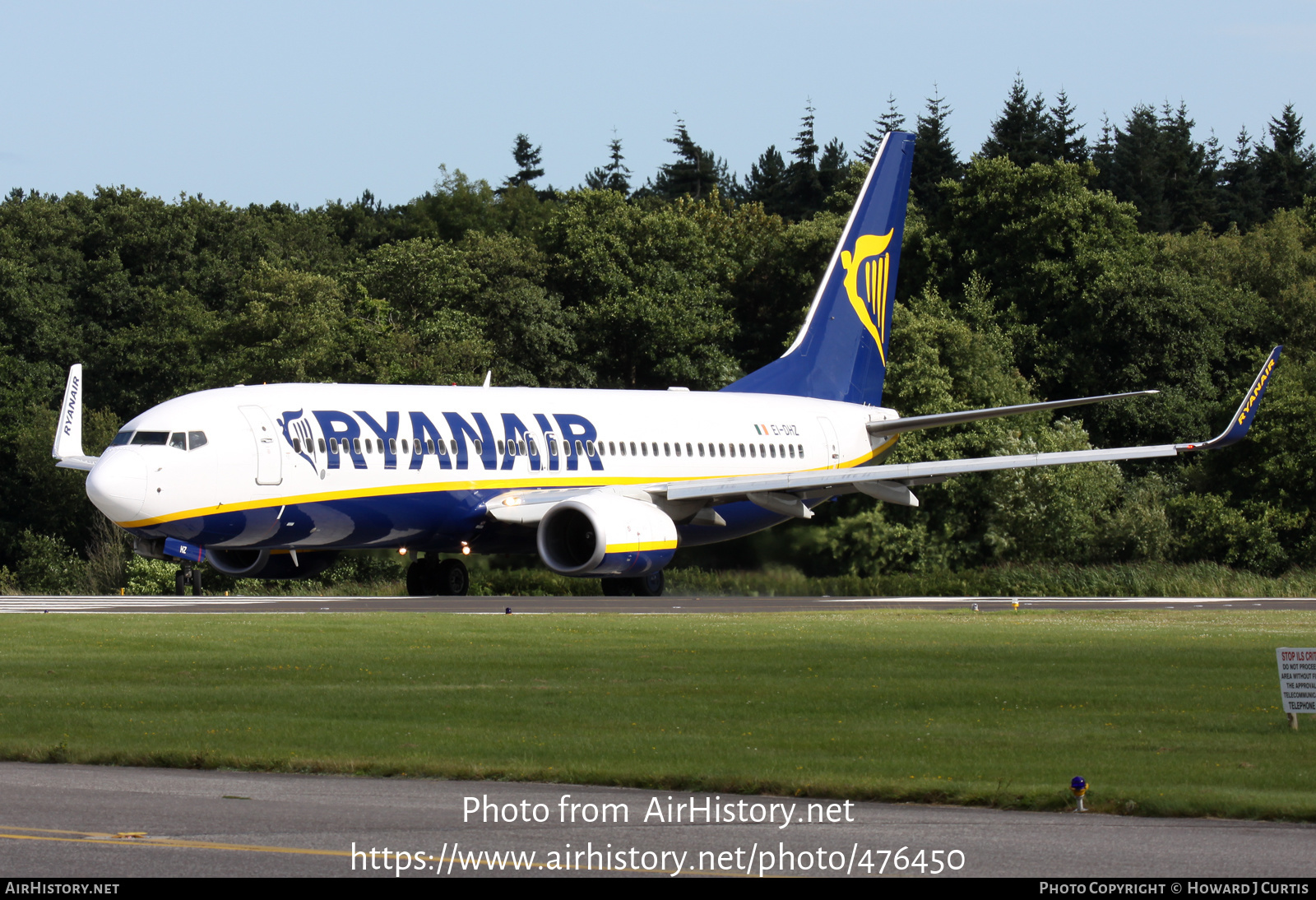 Aircraft Photo of EI-DHZ | Boeing 737-8AS | Ryanair | AirHistory.net #476450