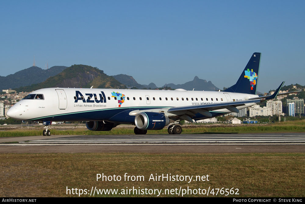 Aircraft Photo of PR-AZC | Embraer 190AR (ERJ-190-100IGW) | Azul Linhas Aéreas Brasileiras | AirHistory.net #476562