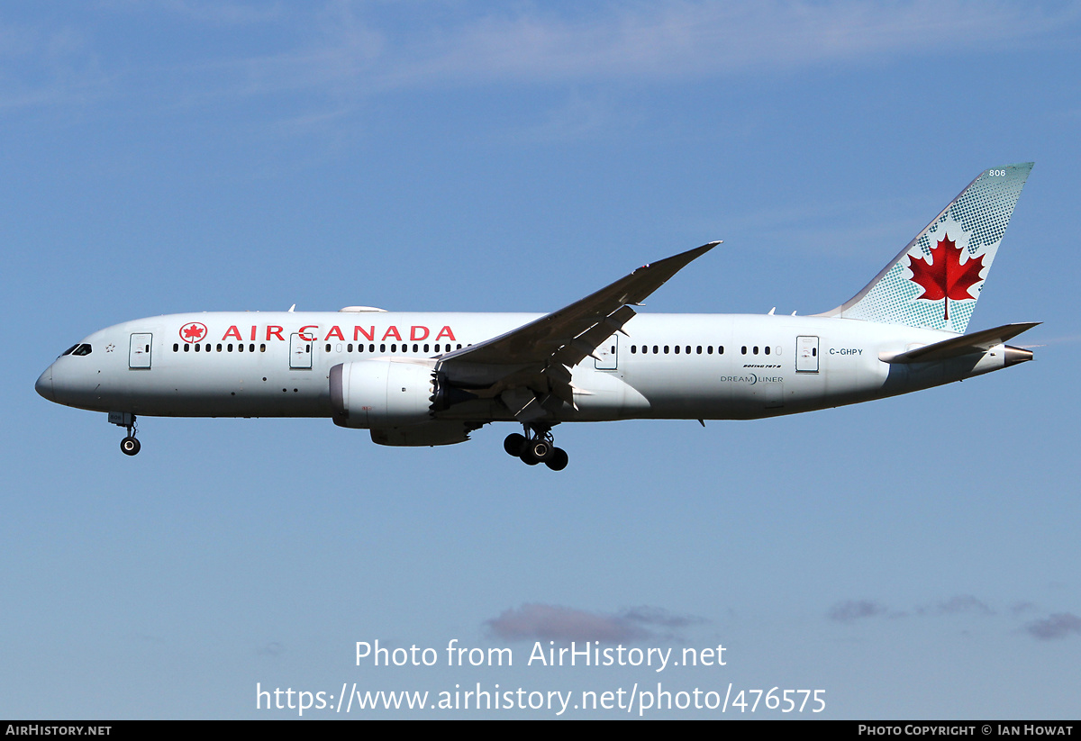 Aircraft Photo of C-GHPY | Boeing 787-8 Dreamliner | Air Canada | AirHistory.net #476575