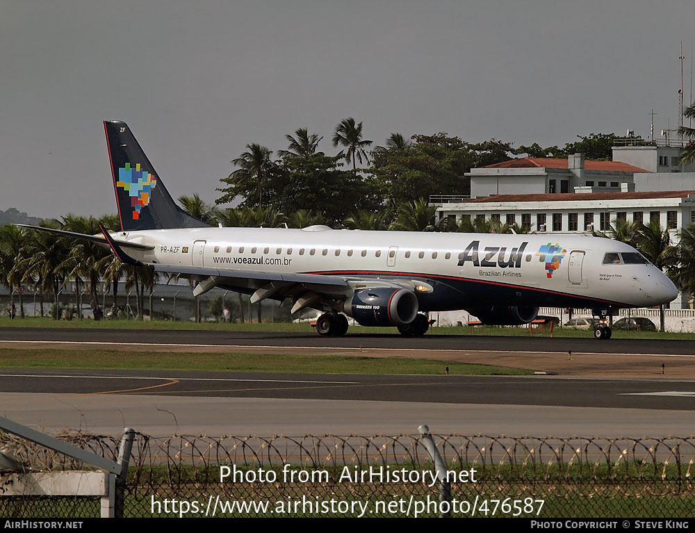 Aircraft Photo of PR-AZF | Embraer 190AR (ERJ-190-100IGW) | Azul Linhas Aéreas Brasileiras | AirHistory.net #476587