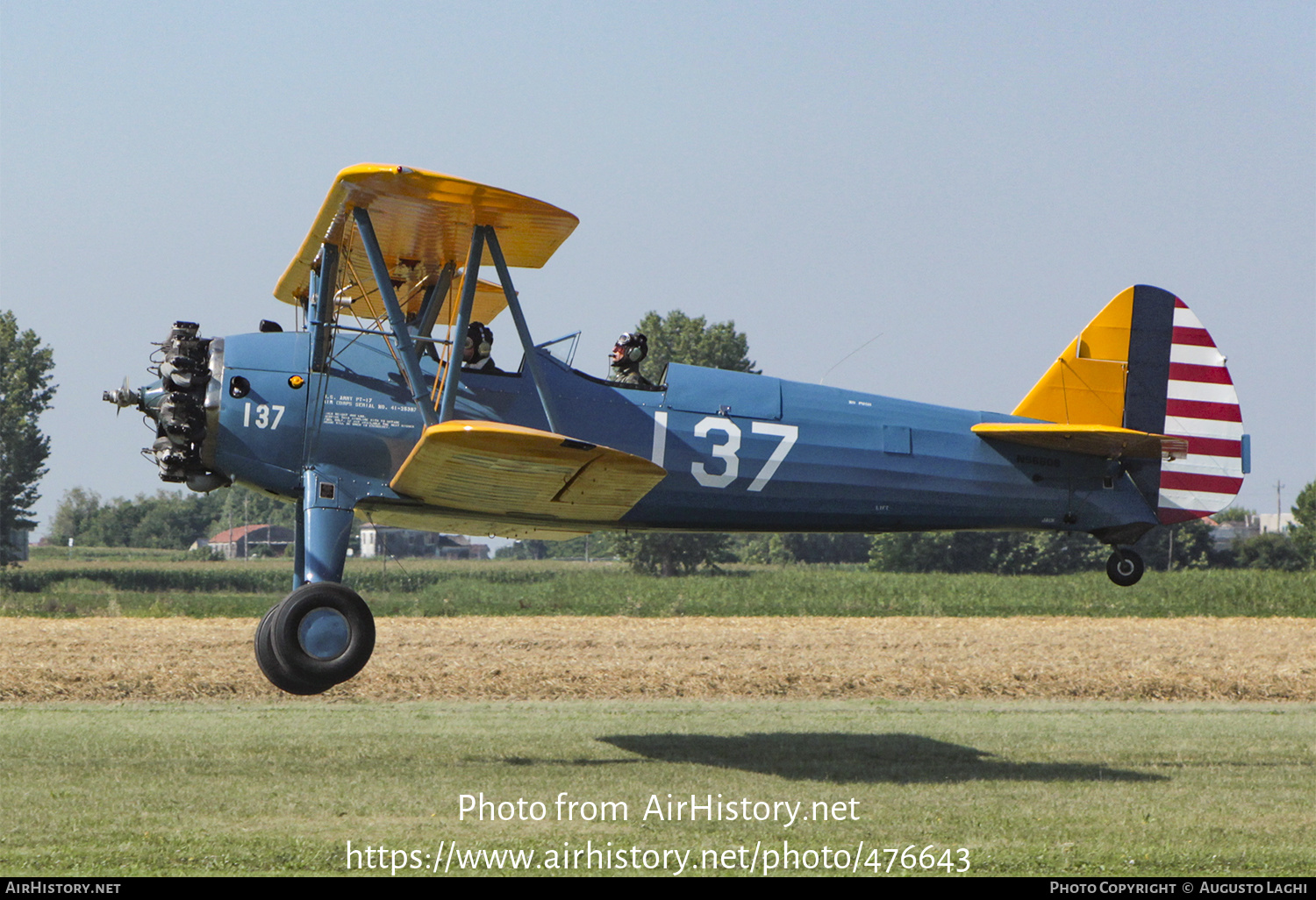 Aircraft Photo of N56608 | Boeing PT-17 Kaydet (A75N1) | USA - Army | AirHistory.net #476643